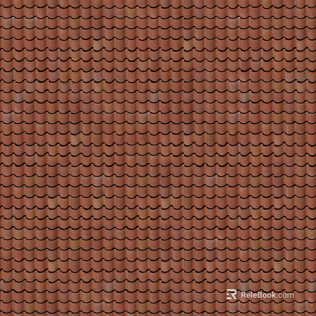 Villa building roof clay ceramic tiles texture