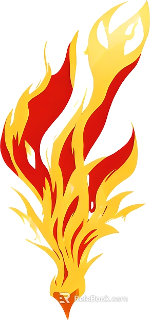 Red and yellow flame decorative pattern texture
