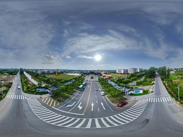 HDR Rural Township Panorama texture (ID:ffach748303)