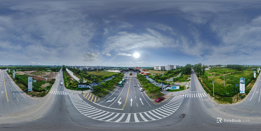 HDR Rural Township Panorama texture