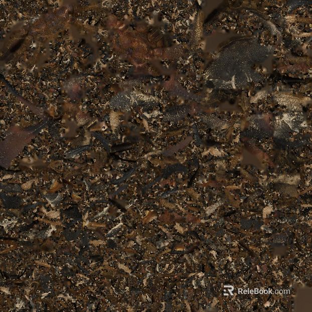 Deep brown black wood chip ground pavement texture