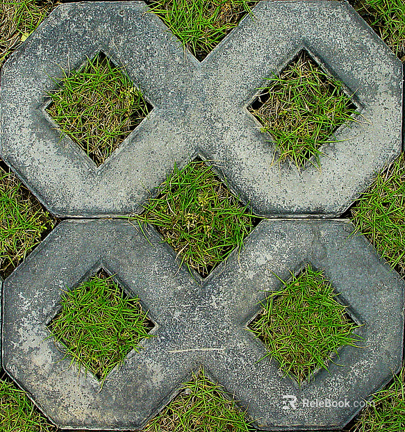grass-planting brick texture
