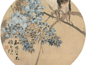 Chinese flower and bird painting texture (ID:ffach352556)