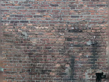 reddish brown retro brick wall building exterior 3d model