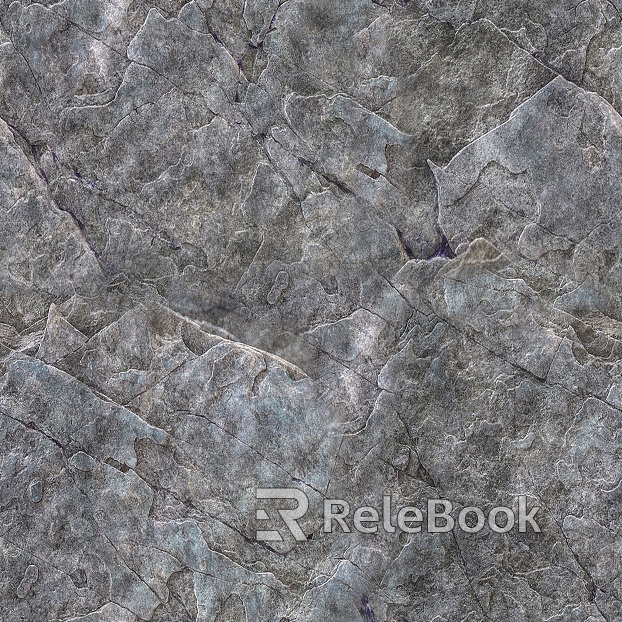 A close-up of a rugged, gray rock surface with cracks and mineral speckles, resembling a section of a boulder or natural stone formation.