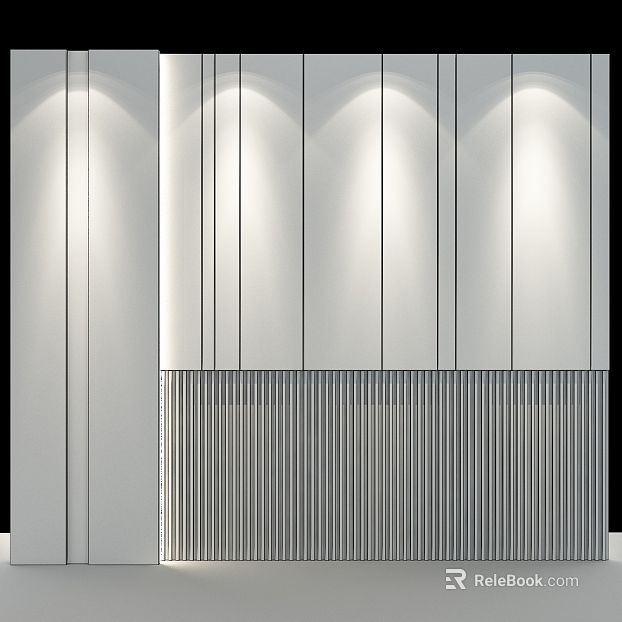 Modern white wall panel background wall texture