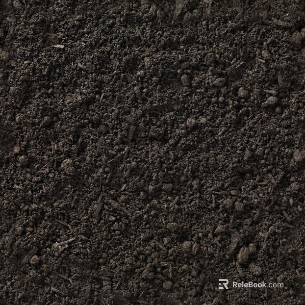 Dark brown soil outdoor ground texture