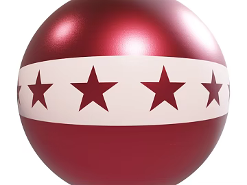Decorative plastic ball PBR texture (ID:ffach553281)