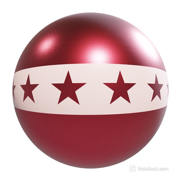 Decorative plastic ball PBR texture