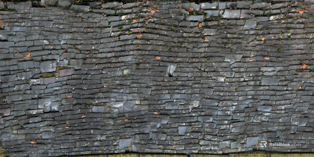 Dark gray slate exterior wall tiles texture