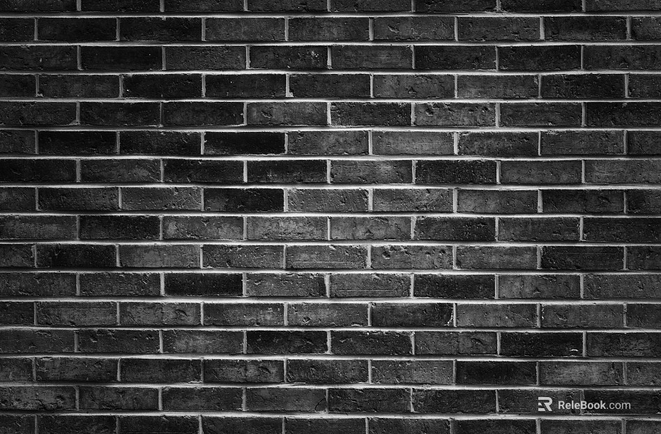Dark gray brick wall, building exterior wall texture