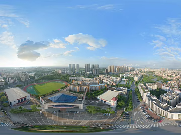 HDR city building bird's eye view panorama texture (ID:ffach930813)