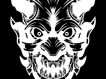 Tattoo black and white mask pattern texture pattern graphics (ID:ffach958584)