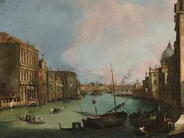 Retro European Water City Landscape Oil Painting texture (ID:ffaeh996576)