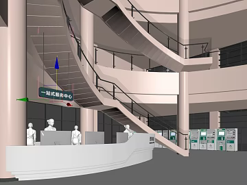 Modern one-stop service center scene texture (ID:ffaeh878984)