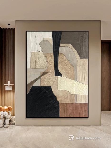 Modern Style Cafe Black Abstract Decorative Painting texture