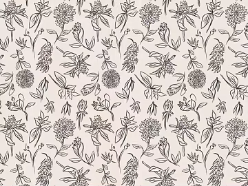 Floral Plant Flower Wallpaper Wall Cloth Wallpaper Wall Cloth Pattern Cloth texture (ID:ffach951611)