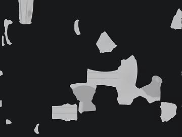 Black and white terrazzo indoor ground 3d model