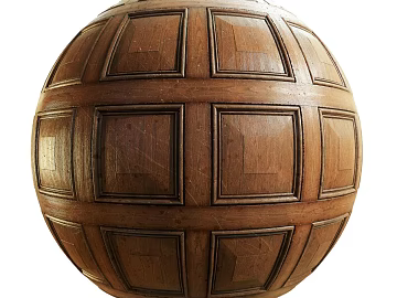 Patterned Wooden Wall PBR texture (ID:ffach674964)