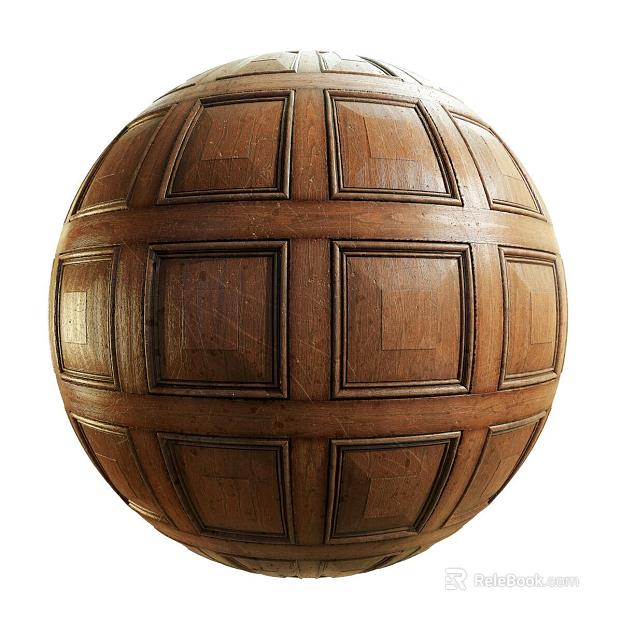 Patterned Wooden Wall PBR texture