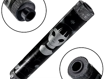 Black Silver Cartoon Rubber Grip texture (ID:ffaeh756521)