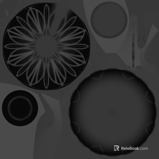 Black and White Pattern Bump Map texture
