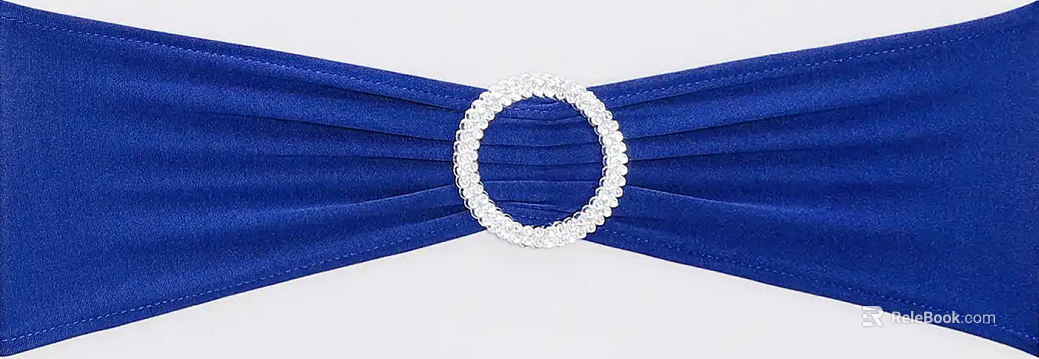 Royal Blue Silk Soft Decorative Belt texture
