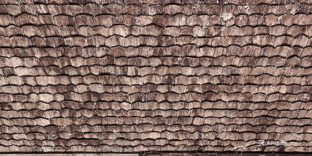 Dark gray-brown shingle building roof texture