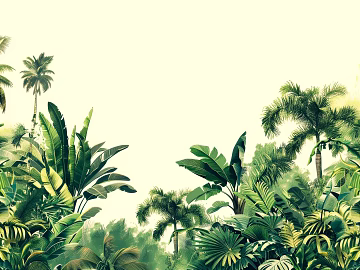 European Literary Plants Tropical Rainforest Wallpaper texture (ID:ffach203906)
