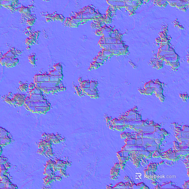 Damaged cement old cement wall face red brick wall normal concave-convex texture