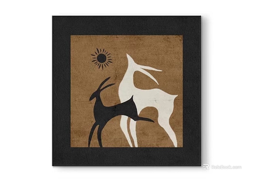 Simple wind animal abstract decorative painting texture