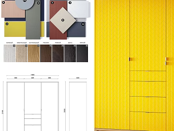 Yellow Herringbone Ward Panel Wardrobe Panel texture (ID:ffaeh042656)