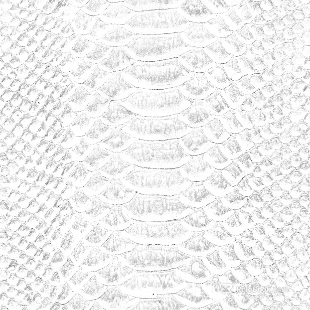 Silvery white serpentine leather trim fabric texture