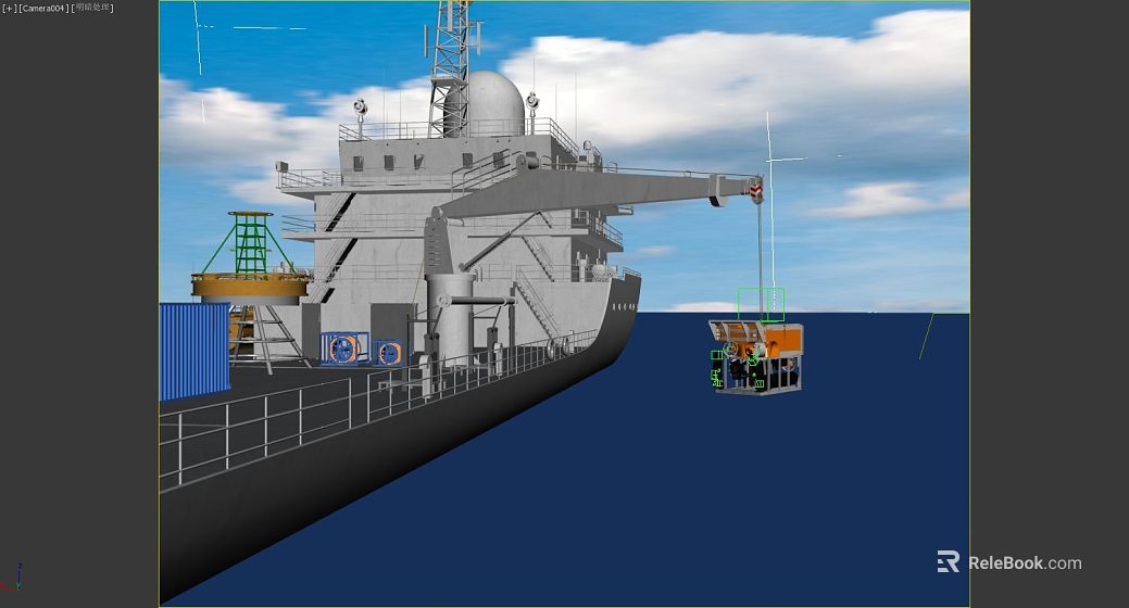 Exterior Map of Sea Ship Operation Scene texture