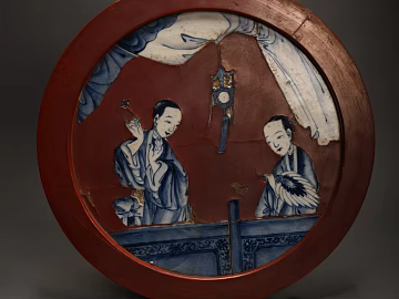 circle frame painting 3d model