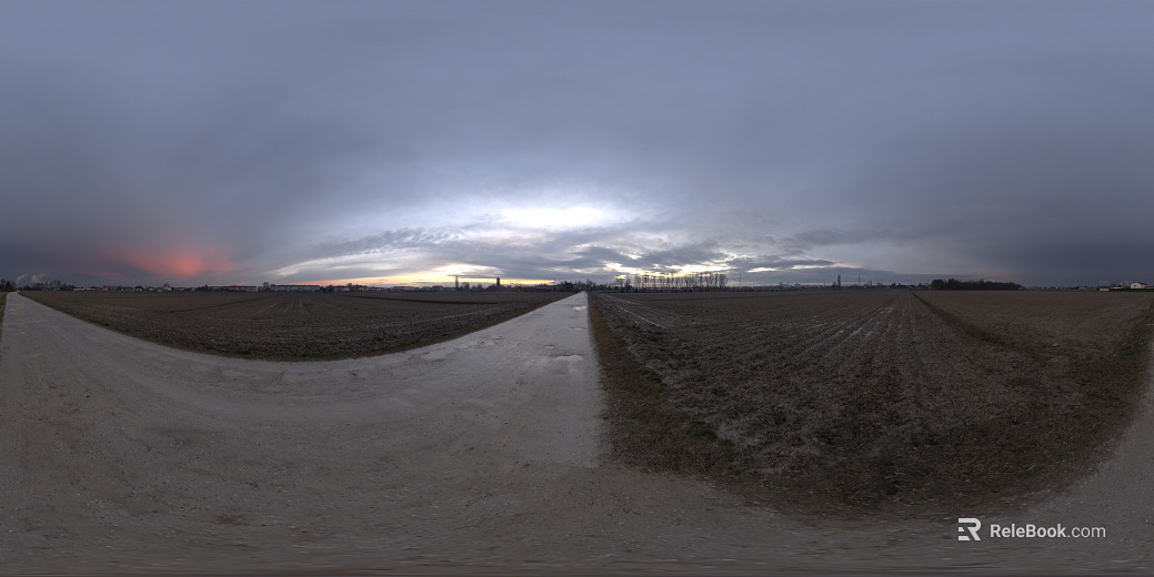 Cloudy Day Muddy Road HDR texture