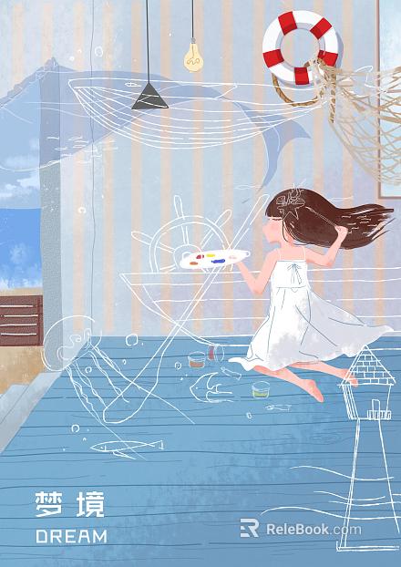 cartoon painting texture