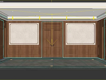 New Chinese-style Tan Wall Panel Interior Wall texture (ID:ffaeh523484)