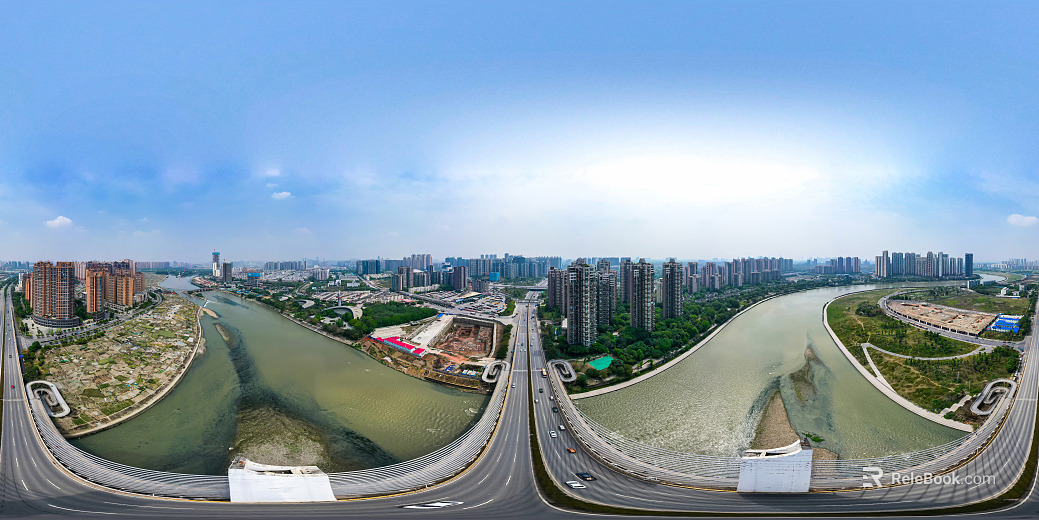 HDR city road traffic panorama texture