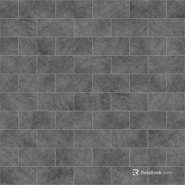 Brick wall I-shaped gray floor tile seamless texture