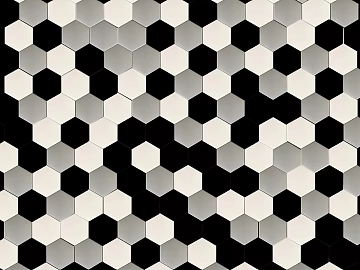Hexagonal brick black hexagon mosaic texture (ID:ffajg82987)