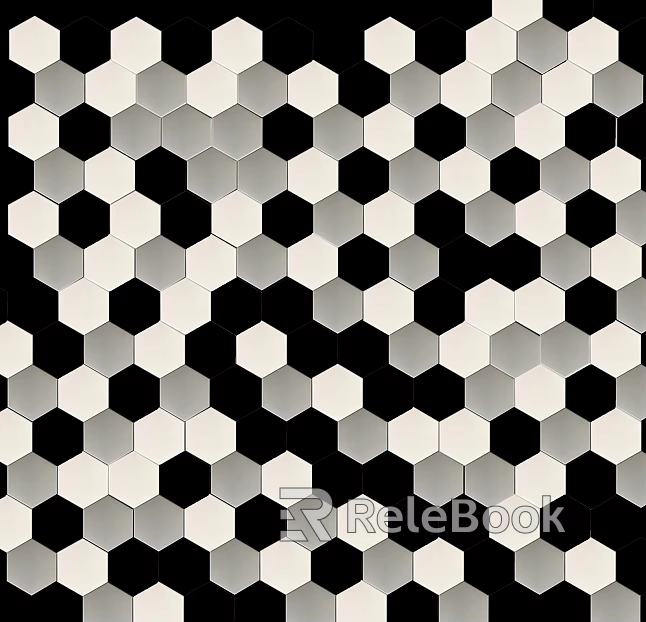 Hexagonal brick black hexagon mosaic texture