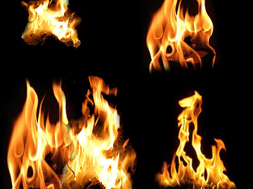 Orange-yellow flame texture, special effects material 3d model