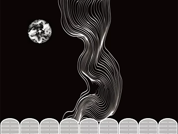 Black and white abstract lines decorative painting texture (ID:ffaeh995466)