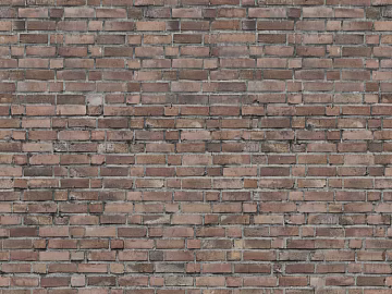 Aging and old red brick wall outdoor wall brick 3d model
