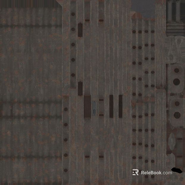 Industrial wind gray brown rust metal plate building exterior wall texture
