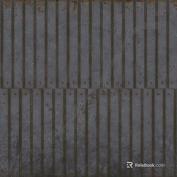Dark gray distressed metal panel, industrial wall surface texture