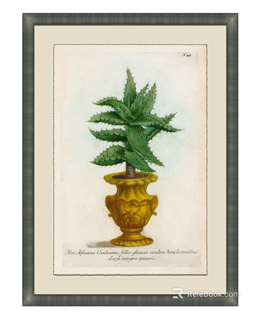 Plant painting texture