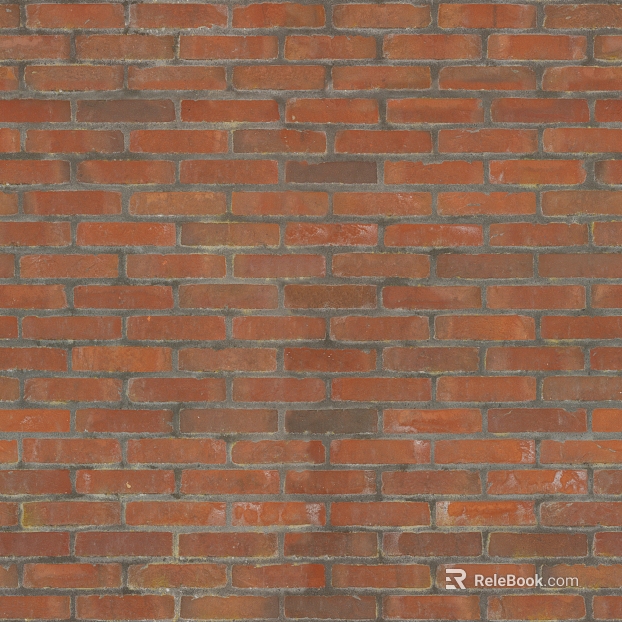 Red-brown brick wall, building exterior wall texture