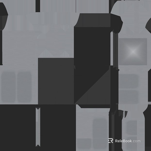 Black and White Bump Building Structure Map texture